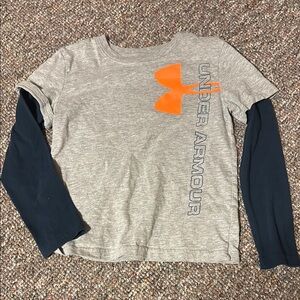 Under Armour Blue Long Sleeve Tee with Logo